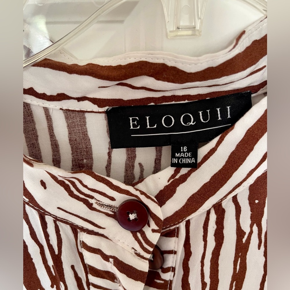 Eloquii Zebra Print Long Sleeve Dress sz. 16 - Picture 4 of 4